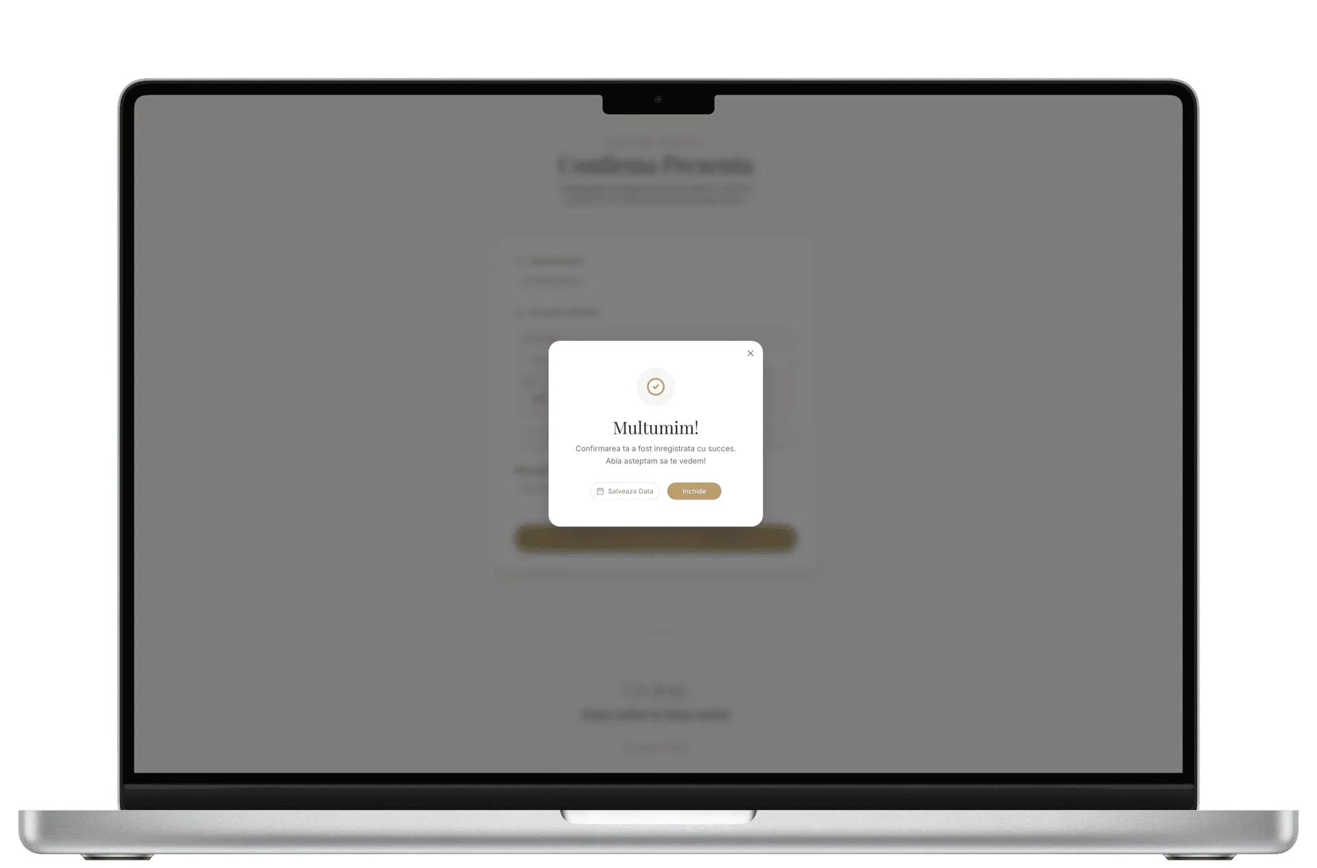 Sistem de confirmare RSVP online